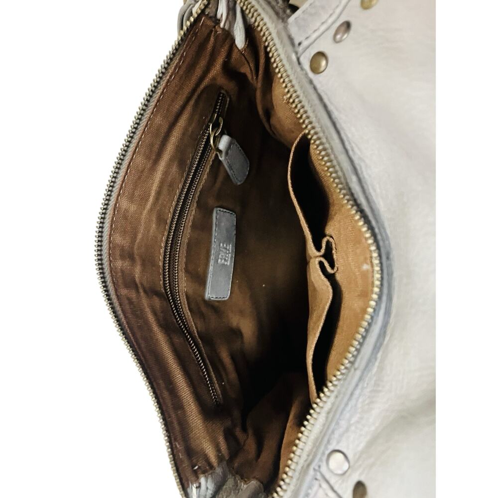 EUC Frye Soraya Saddle Shoulder Crossbody Bag in Ash Gray Studs - Picture 7 of 8
